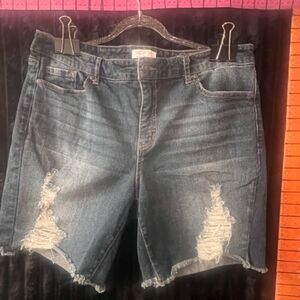 Sofia Jeans by Sofia Vergara Gabriella Women’s Size 14 Distressed Bermuda Shorts